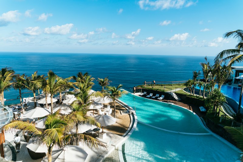 Tropical resort pool